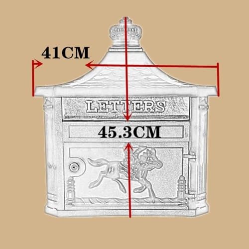 Boîte aux lettres murale extérieure vintage modèle C pour villa