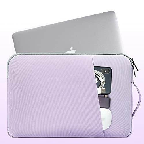 Image of 17 inch Laptop Case Sleeve - Slim Protective Shockproof Water-Resistant Laptop Cover with Handle Computer Carrying Bag for HP Envy 17 /Pavilion 17, Dell Lenovo Asus Acer MSI 17.3 Notebook Bag -Purple