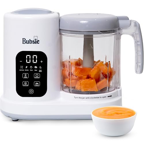 Image of Lil Chef Pro All-in-One Baby Food Processor | Electric Baby Puree Maker, Steamer, Blender, Sterilizer, Warmer & Self-Cleaning Function | Touch Screen BPA-Free 400ml Bowl | 1 Year Warranty