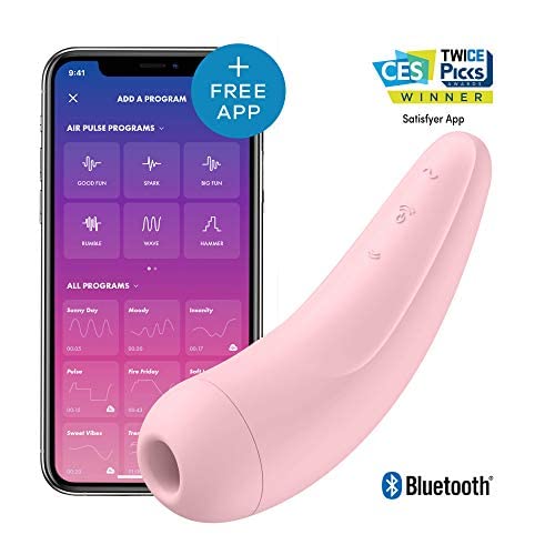 Satisfyer - Oplaadbare Curvy 2 Connect App Air Pulse Stimulator met 11 vibratiestanden Roze - Afbeelding 3