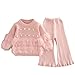 Winter Children Girls' Knitted Sweater Set Kids Girl Cardigan Two-Piece Set Shirt Pants niños niñas ropa
