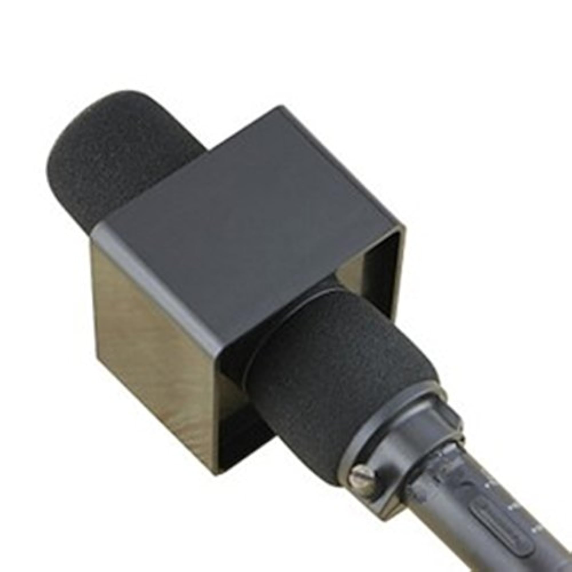 Square Mic Microphone Logo Flag Station Log