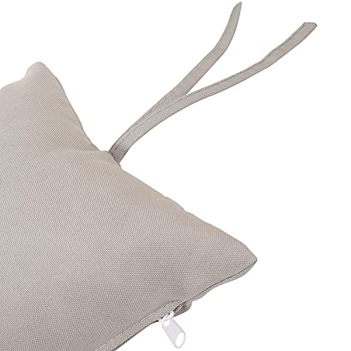 Sunnydaze 2-Piece Replacement Cushions For Phoebe Hanging Lounge Chair - 1 Seat Cushion And 1 Headrest Pillow - Chair Pad And Pillow For Basket Seating Furniture - Gray #TOP5
