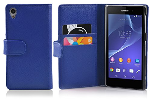 Cadorabo Custodia Libro per Sony Xperia Z2 in Blu