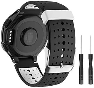 Isabake Watch Strap for Garmin Forerunner 235 235Lite 230 220 620 630 735XT / Approach S20 S5 S6, Soft Silicone Replacement Band Watch Accessories (Black)