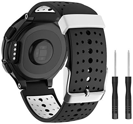 Isabake Watch Strap for Garmin Forerunner 235 235Lite 230 220 620 630 735XT / Approach S20 S5 S6, Soft Silicone Replacement Band Watch Accessories (Black)