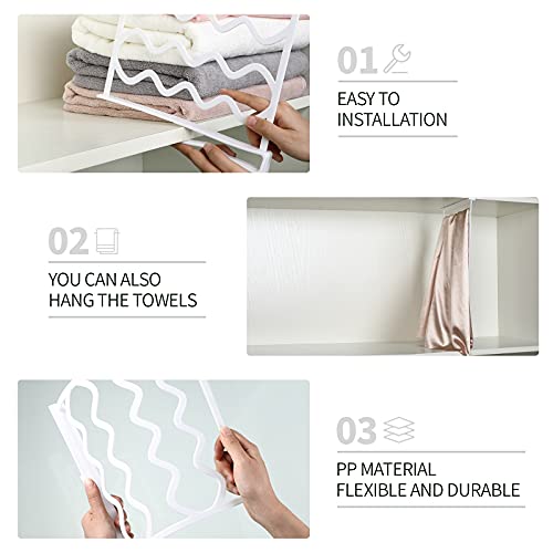 Jetec 16 Pieces Plastic Shelf Dividers Closet Divider Shelf Separator Adjustable For Closets Wardrobes Cabinets Bookshelves Organization And Storage, White #TOP3