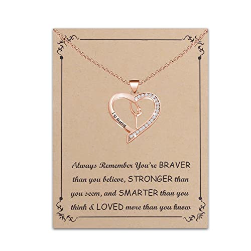 Figure Skating Necklace - Ice Skater Jewelry for Skate Lover Gifts