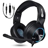NUBWO Gaming Headset for Xbox One PS4 PC Gaming and Nintendo Switch,Stereo Surround Noise Cancelling Over Ear Gaming Headphones with Mic Volume Control for Xbox 1 S Playstation 4 Laptop,PC,Mac,iPad…