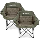Huskfirm 2 Pack Camping Chairs Oversized Padded Camping Chair Heavy-Duty...