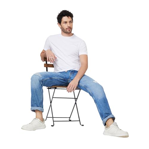 Image of Spykar Men's Kano Slim Fit Mid-Rise Jeans (Ankle Length)