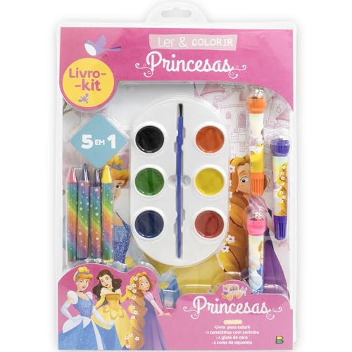 Livro-kit ler & colorir – Princesas:
