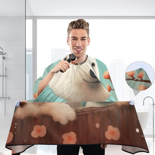Capa para corte de cabello polar oso impermeable profesional para barbería con cierre ajustable de broche para peinado y peluquería miniatura 6
