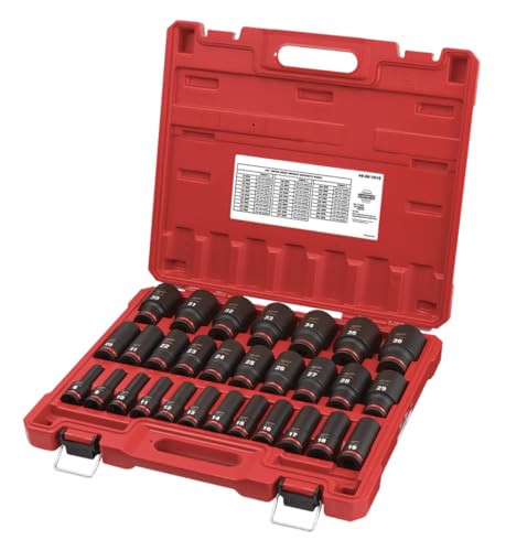 Milwaukee Electric - 29PC IMP Duty 1/2DR Metric DP 6-PT Socket Set