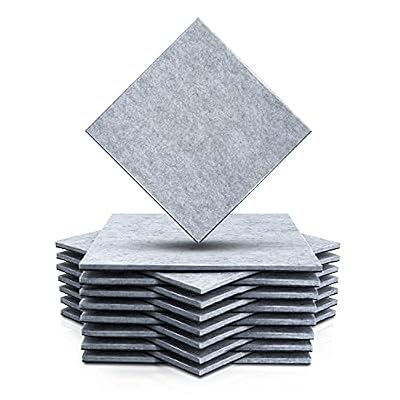 Sonic Acoustics Non Slip Soundproof Rug Pad 12x12x0.4inches, (Felt + Rubber) Double Layers Area Carpet Mat Tap, Provides Protection and Cushioning for Hardwood or Tile Floors
