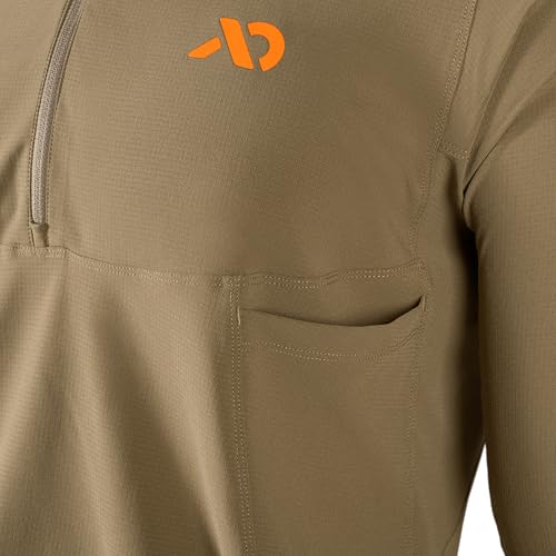 First Lite Men's Trace Quarter Zip - Ultralight Breathable Camo Hunting Shirt2