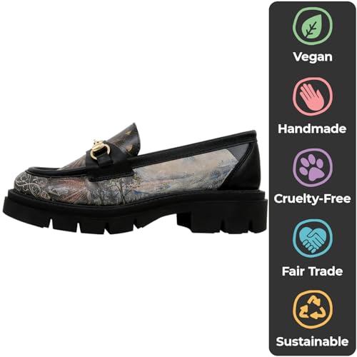 Image of DOGO Penny Loafers for Women - Handmade and Vegan Leather Platform Loafers for Women