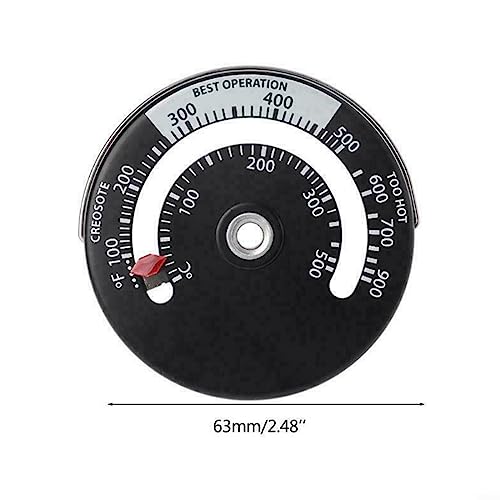 Magnetisches Thermometer Für Brenner Und Ofen, Thermometer Ofenrohr Holzofen Thermometer Kaminofen Ofenthermometer Herd Thermometer Rohr Messgerät Kaminofen Für Schornstein Rohrkamin – Bild 3