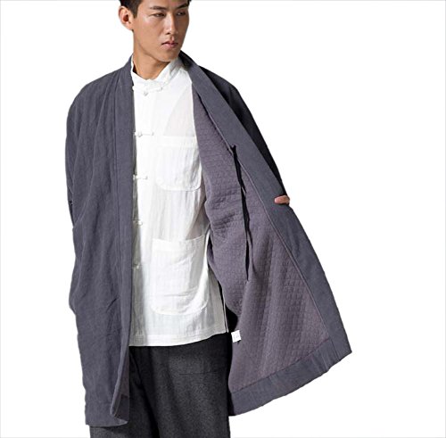 ZanYing Men Plus Size Cotton Coat Monk Outfit Meditation Blouse3