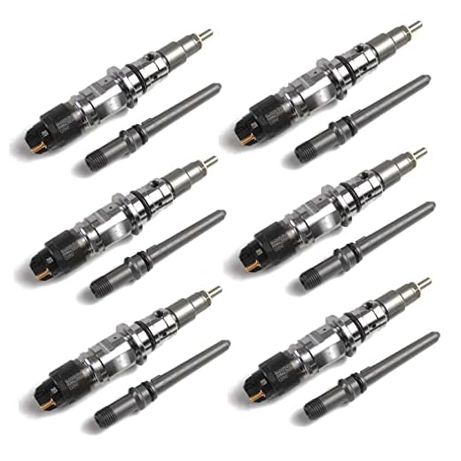 DAYSYORE 6Pcs Diesel Fuel Injectors with Tubes 0445120050 Fits for 2007-2012 Dodge Ram 2500& 3500 6.7L Diesel Engine Aftermarket Parts, Replace OE 0986435518 68027067AA 0445120193