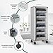 WYMHYZ 72-Slot Cell Phone Locker with Lock & Wheels, Aluminum Alloy Cell Phone Storage Cabinet for Classroom Office Library Meeting Room Employee- Portable & Mobile Cellphone Lock Box Phone Holder