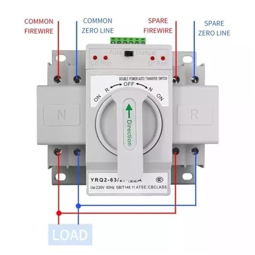 Commutateur de transfert automatique ATS 4P 400V inverseur source triphasé 63A - 3