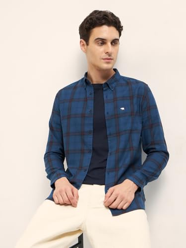 Image of THE Bear House Men's Checkered Slim Fit Shirt