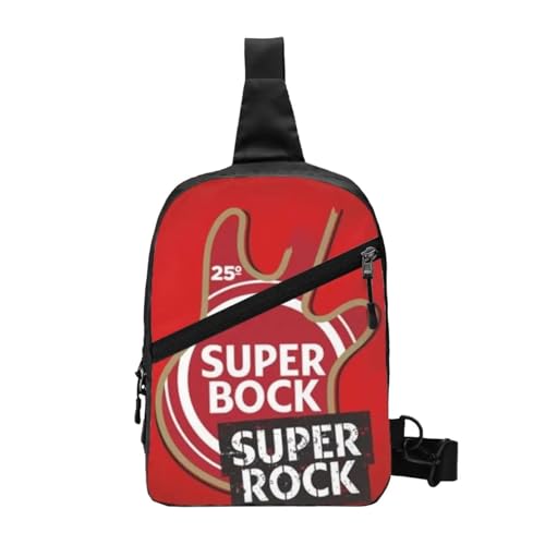 Super Bock - Mochila cruzada para hombre, para viajes, senderismo, mochila de hombro