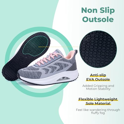 Image of Autper Plantar Fasciitis Shoes Women Walking Arch Support Tennis Casual Athletic Nurse Orthotic Sneakers for Foot Pain Relief