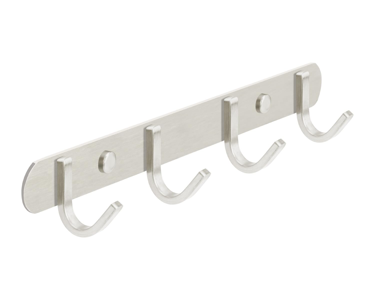 Stahlia Garderobe (4 Haken) Garderobenhaken Kleiderhaken Wand Edelstahl gebürstet Garderobenleiste Wandgarderobe Hakenleiste Wandhaken zum Schrauben Haken Küche, Haushalt & Wohnen