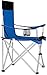 BAKAJI Sedia Pieghevole Richiudibile Chiusura a Ombrello da Campeggio Spiaggia Mare Struttura in Metallo Tubolare Tessuto Poliestere con Braccioli e Portabibite (Blu)