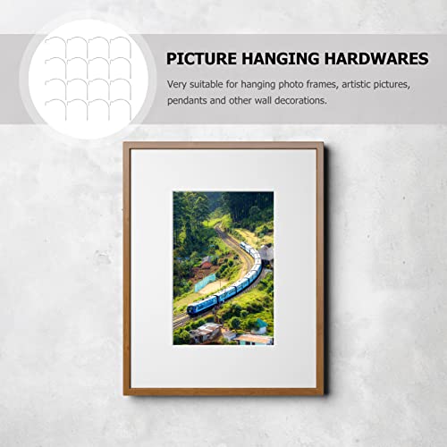 Image of Angoily 50PCS Drywall Picture Hangers Hooks Stainless Steel Picture Hanging Hooks Wall Hangers Without Nails for Hanging Mirrors Frames Clock Shelves