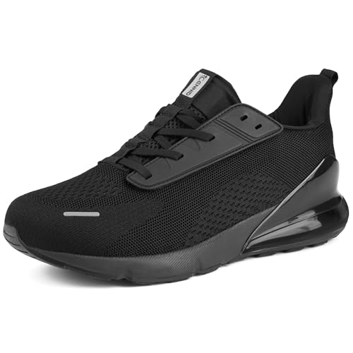 CENNID Chaussures Diabétiques Hommes Orthopédiques Antidérapantes Basket Scratch Confortables Chaussures de Marche pour Pieds Sensibles, Noir 43 EU Large