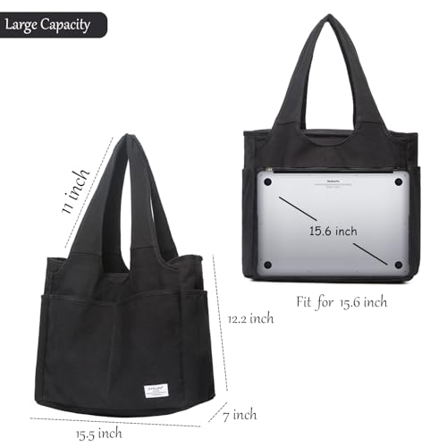 Image of KYALOU Utility Large Tote Bag, Women Casual Shoulder Bags for Work School Gym Beach Travel Shopping Grocery | Utility