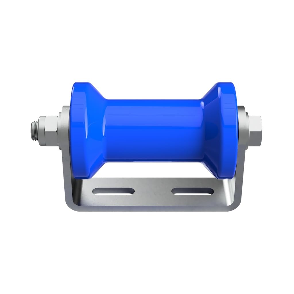 Rouleau de quille en polyuréthane avec Support Aide à la Mise à l'eau des remorques de Bateaux Forme de la Bobine galvanisé 125 mm