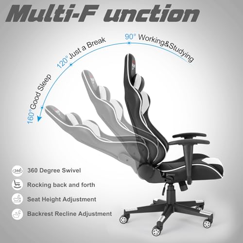 Polar Aurora Racing Computer Chairs High Back Video Gaming Chair Adjustable Executive Ergonomic Swivel Gamer Chair - Image 6