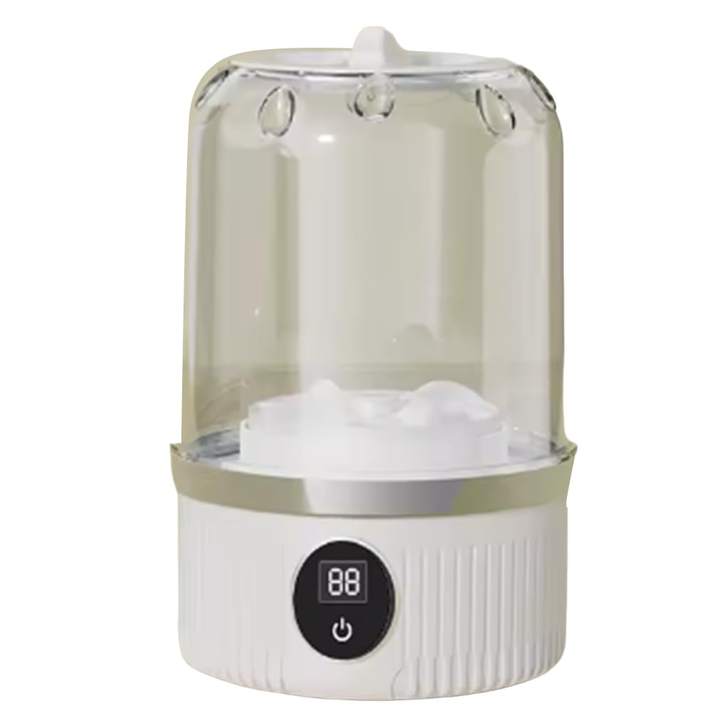 CTRLZS Dehydratable 1L Wireless Washing Machine Portable Underwear Cleaner Mini Socks Washing Machine Laundry Bucket White