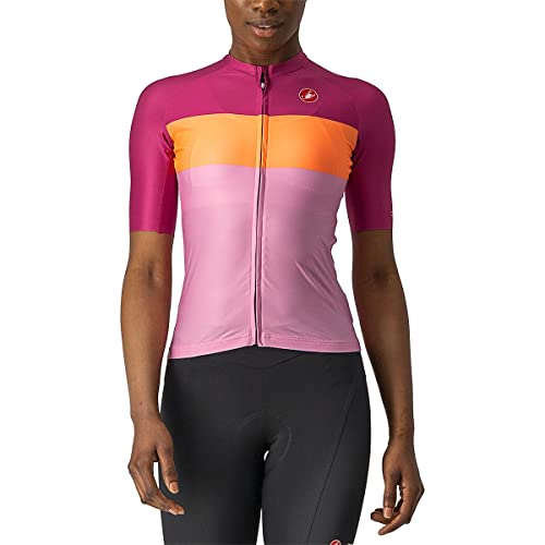 Castelli Aero PRO W Jersey Maglia Lunga, Pink/Coral Flash-Magenta, M Unisex-Adulto