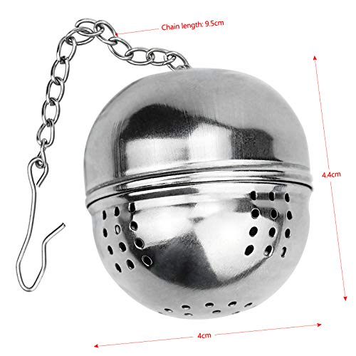 Winfred - Infusor de té de acero inoxidable, diámetro 4 cm, filtro de té, especias y condimentos - Imagen 3