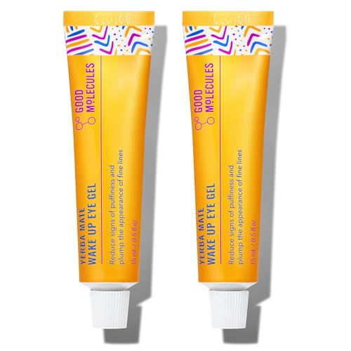 Image of Good Molecules Yerba Mate Wake Up Eye Gel Pack 2 - 15 ml Each | Hydrating Under Eye Gel with Hyaluronic Acid & Caffeine for Dark Circles and Puffiness