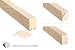 HEXIM listones de madera de densidad media de 2 m, diseño superior,...