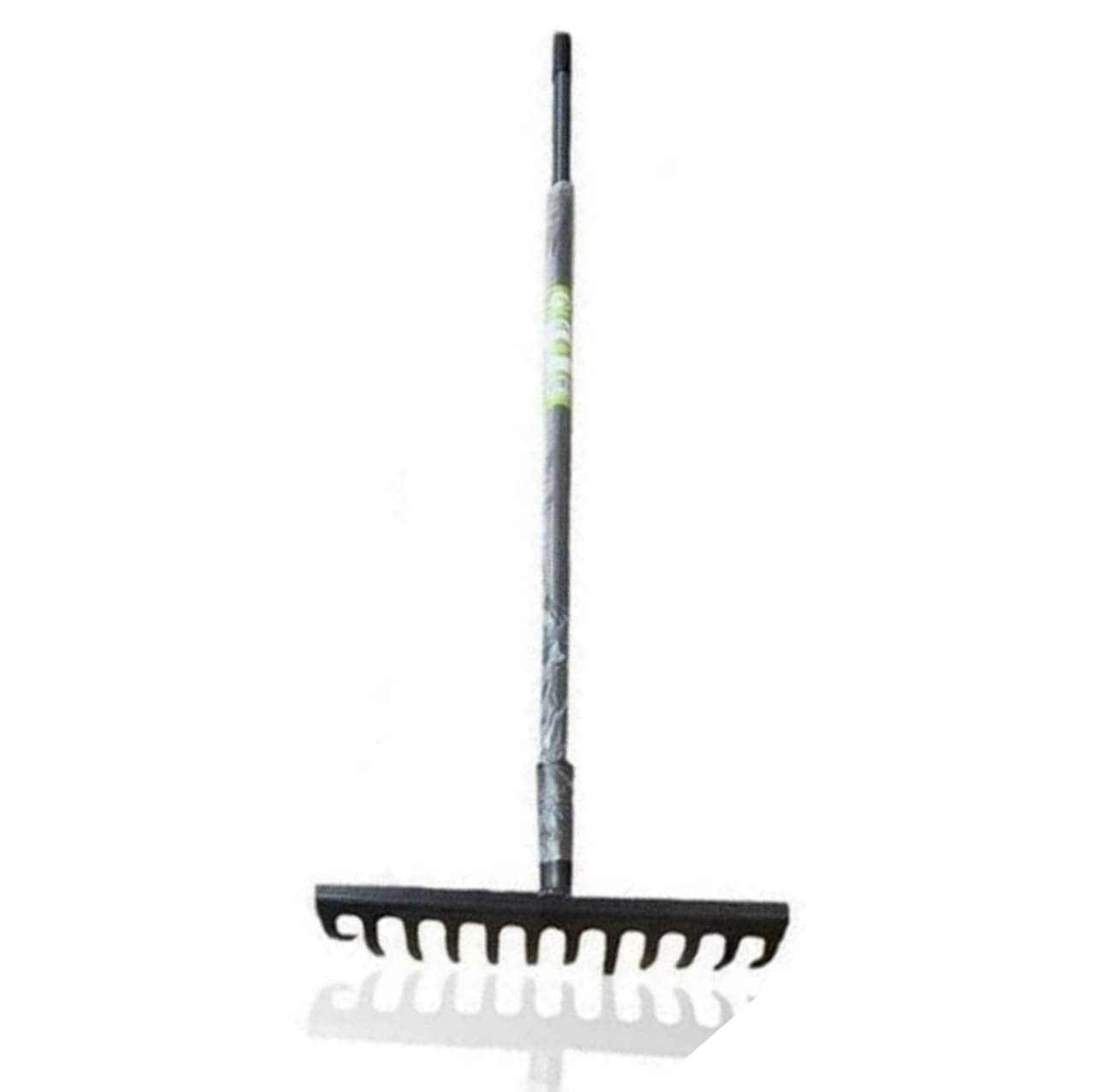 12-Teeth Heavy Duty Garden Rake - Ideal for Lawn Levelling, Dethatching & Soil Loosening - Carbon Steel Leaf Rake - Black, 120 x 32 x 9 Cm