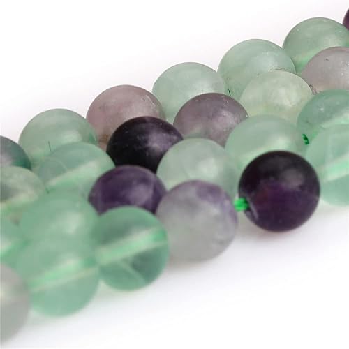 Miniatura 19 de JOE FOREMAN Cuentas redondas facetadas de fluorita de 0.315 in para hacer joyas, piedras preciosas naturales semipreciosas de 15 pulgadas