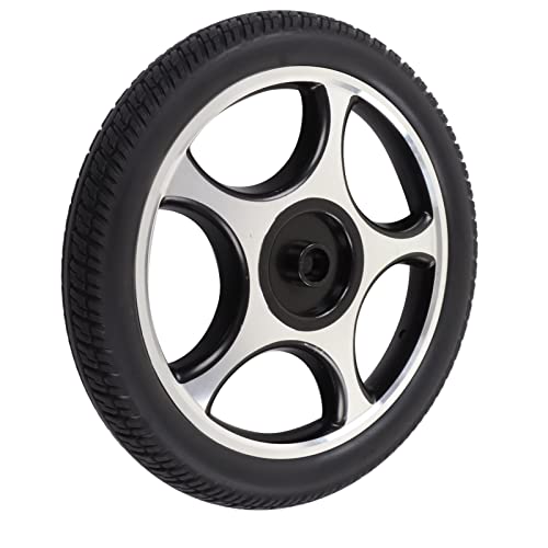 Natudeco 16in Dia Wheelchair Wheel Replacement Low Noise Wheelchair Casters PU Universal Rollator Wheel Wheelchair Accessories for Walker Trolley Cart