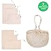 Produktbild Mehrwegbeutel, 7 Stück, inkl. Bio-Baumwolle, Mullwindelbeutel und Einkaufshandtasche, umweltfreundlich, leicht, waschbar für Gemüse und Lebensmittel