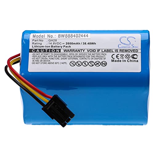 vhbw Batterie Remplacement pour Haier GH28 pour aspirateur, Robot électroménager (2600mAh, 14,8V, Li-ION)