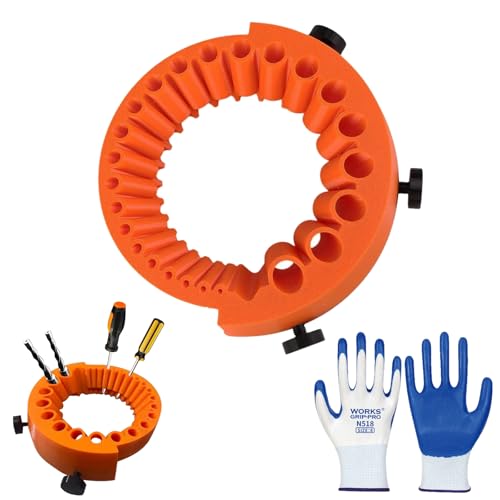 Drill Bit Sharpener, Angle Grinder Drill Bit Sharpener for 2-13mm Drill Bits, Compatible with 125mm Grinder, Includes Gloves for Safe and Efficient Sharpening of Metal, Wood, and Plastic Drill Bits