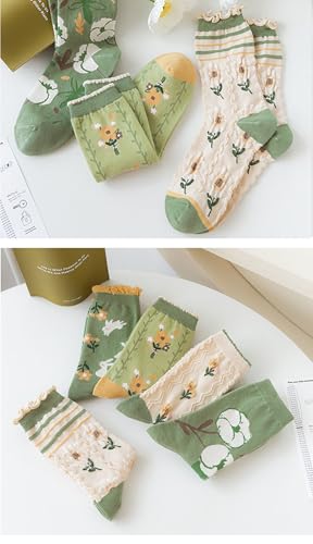 Image of YYaaloa Womens Above Ankle Crew Socks Casual Cotton Socks Cute Fun Novelty Girl Thin Dress Socks