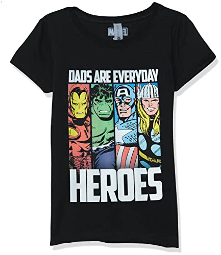 T-shirt Marvel Dad fille anti-irritation en coton doux pour peau sensible