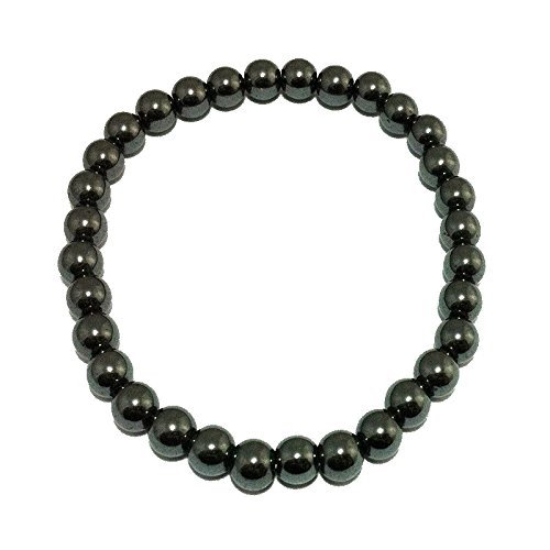 Natural & Books : Bracelet Hematite EXTRA boules 6mm, Pierres Naturelles, Lithotherapie : Belier/Rechargement